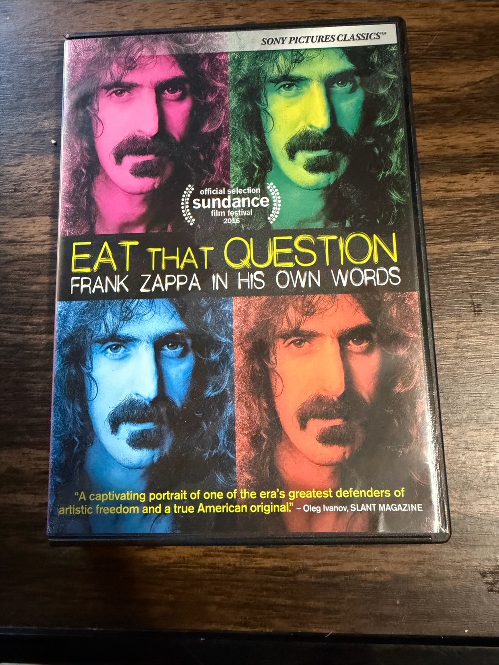Sony Eat That Question Frank Zappa DVD — Pink Green Blue Orange Pop-Art Cover